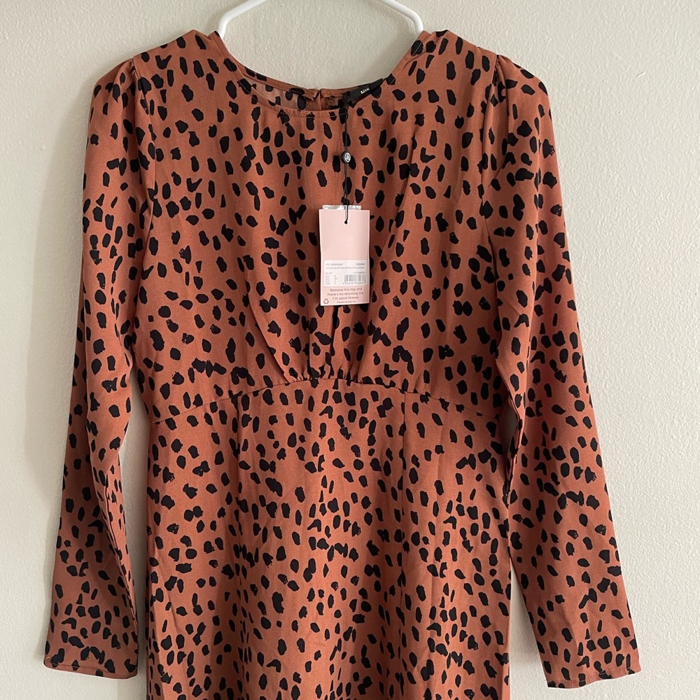 Missguided Long Sleve Midi Dress New With Tags Size 4